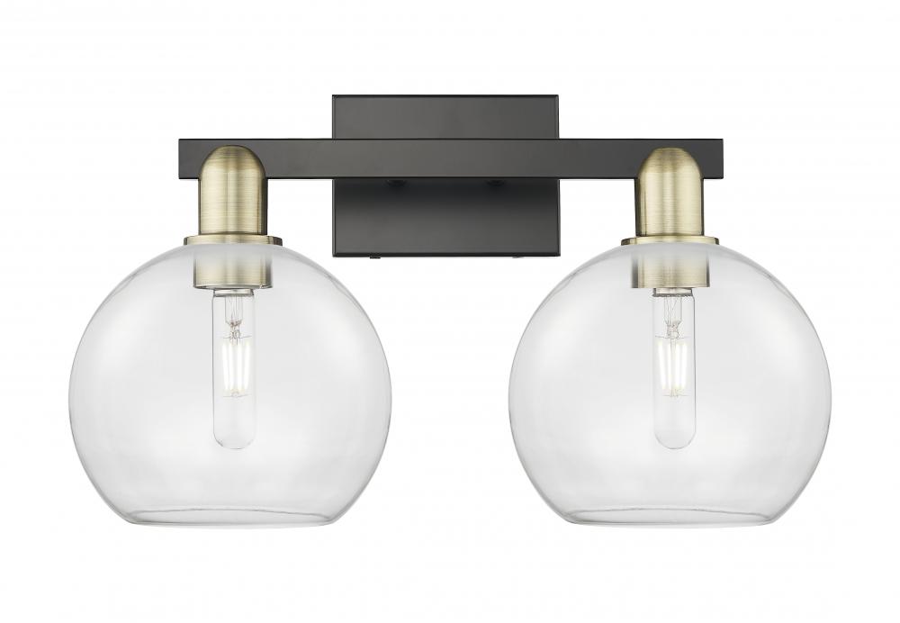 Athens - 2 Light - 19 inch - Black Antique Brass - Bath Vanity Light