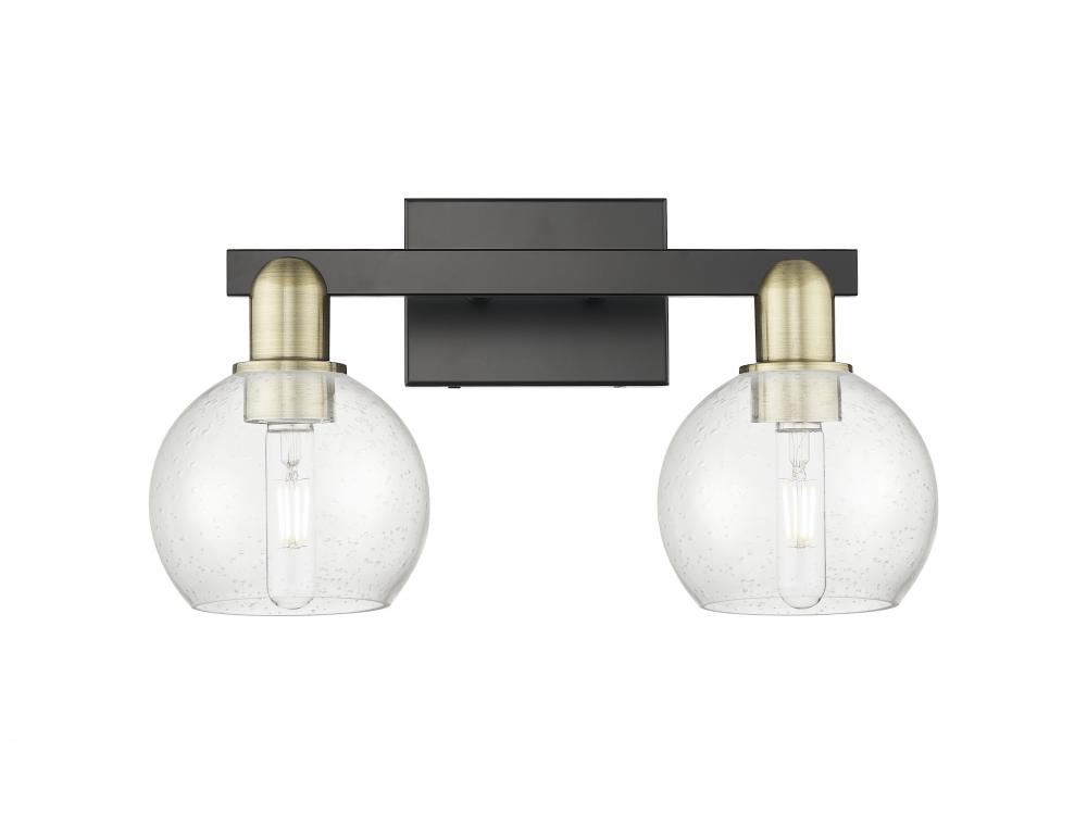 Athens - 2 Light - 17 inch - Black Antique Brass - Bath Vanity Light
