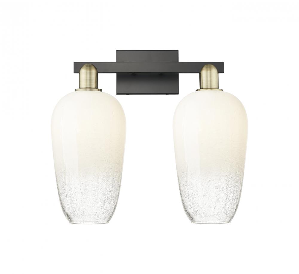 Brookhaven Flute - 2 Light - 16 inch - Black Antique Brass - Bath Vanity Light