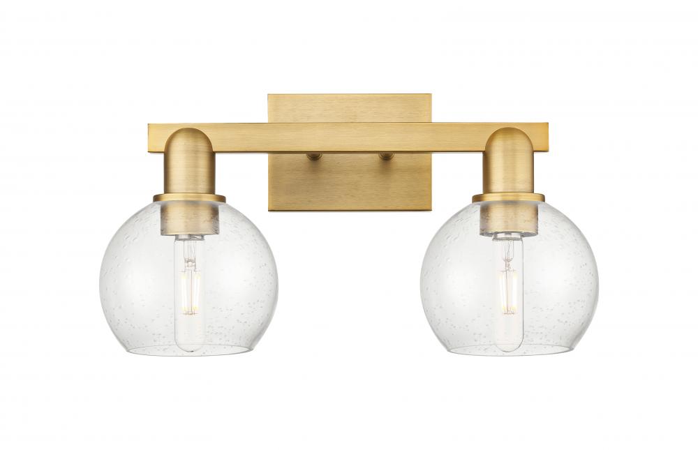 Athens - 2 Light - 17 inch - Brushed Brass - Bath Vanity Light