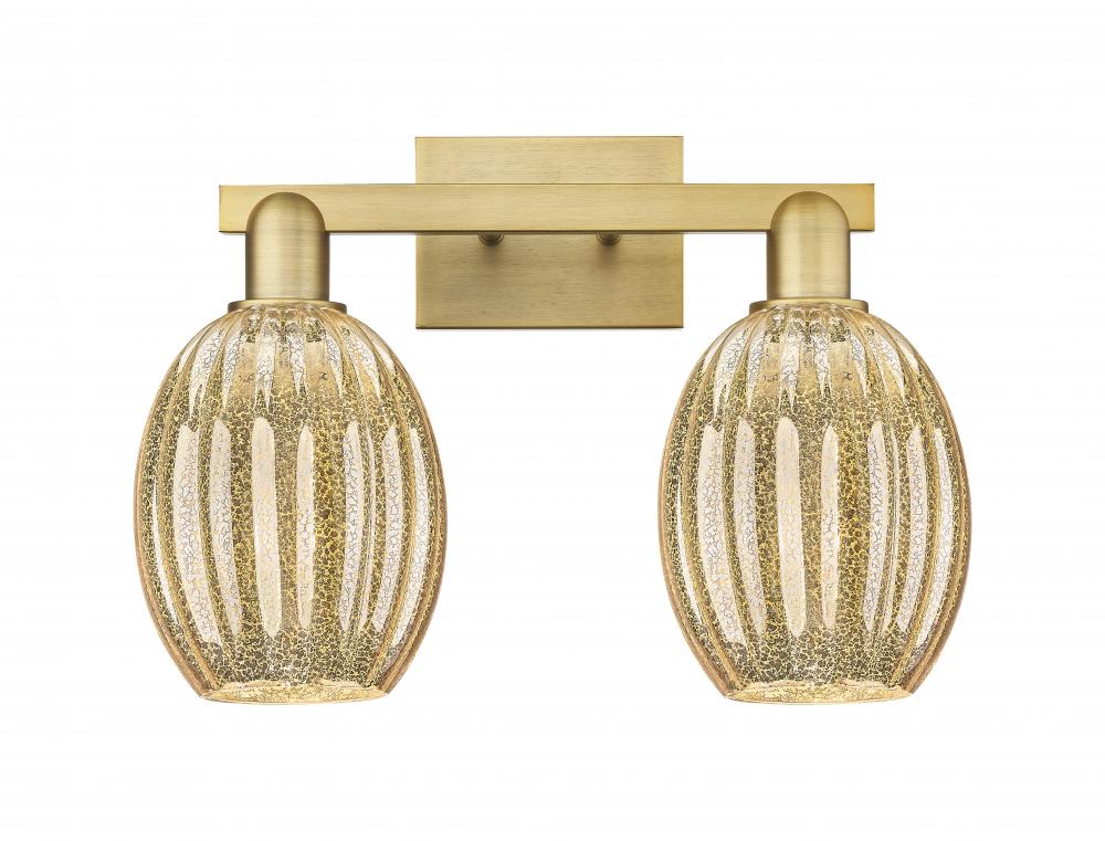 Preston Bulb - 2 Light - 16 inch - Brushed Brass - Bath Vanity Light