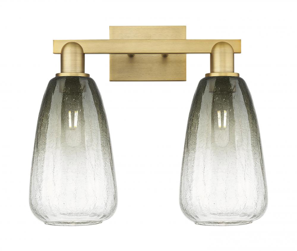 Brookhaven Almond - 2 Light - 16 inch - Brushed Brass - Bath Vanity Light