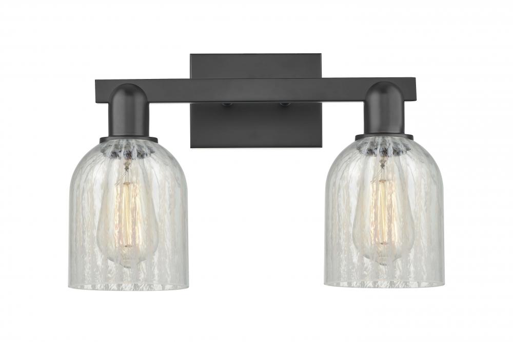 Caledonia - 2 Light - 16 inch - Matte Black - Bath Vanity Light