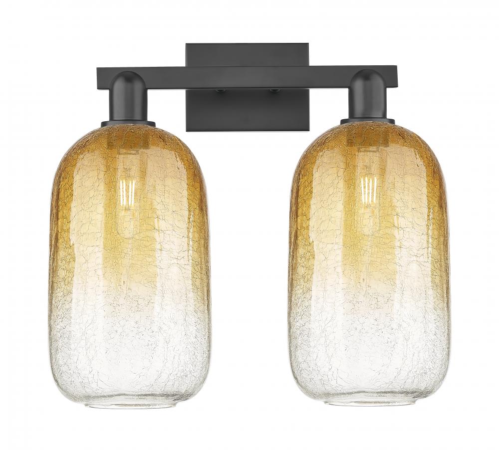 Brookhaven Cloche - 2 Light - 16 inch - Matte Black - Bath Vanity Light