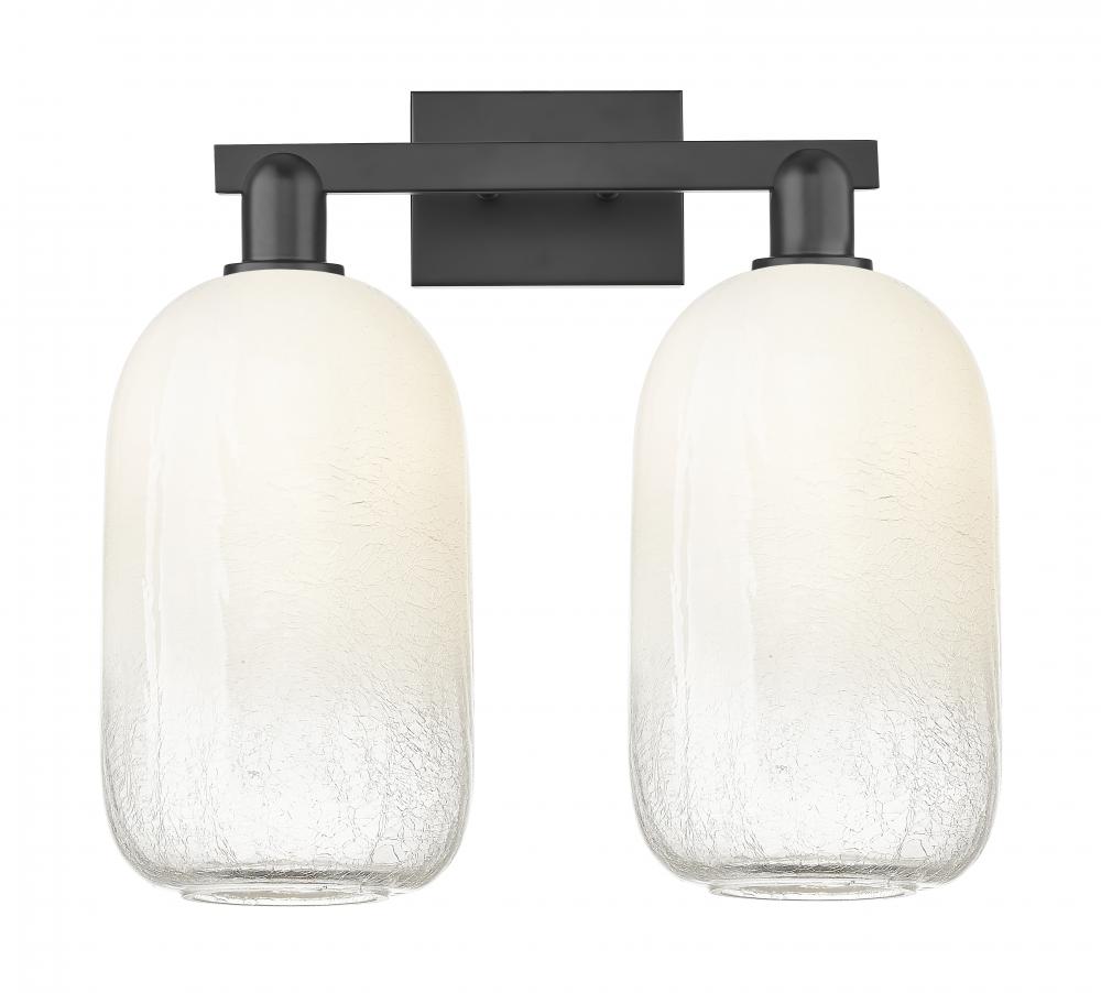 Brookhaven Cloche - 2 Light - 16 inch - Matte Black - Bath Vanity Light