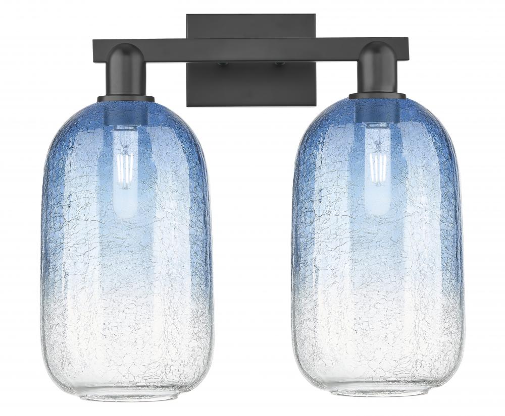 Brookhaven Cloche - 2 Light - 16 inch - Matte Black - Bath Vanity Light