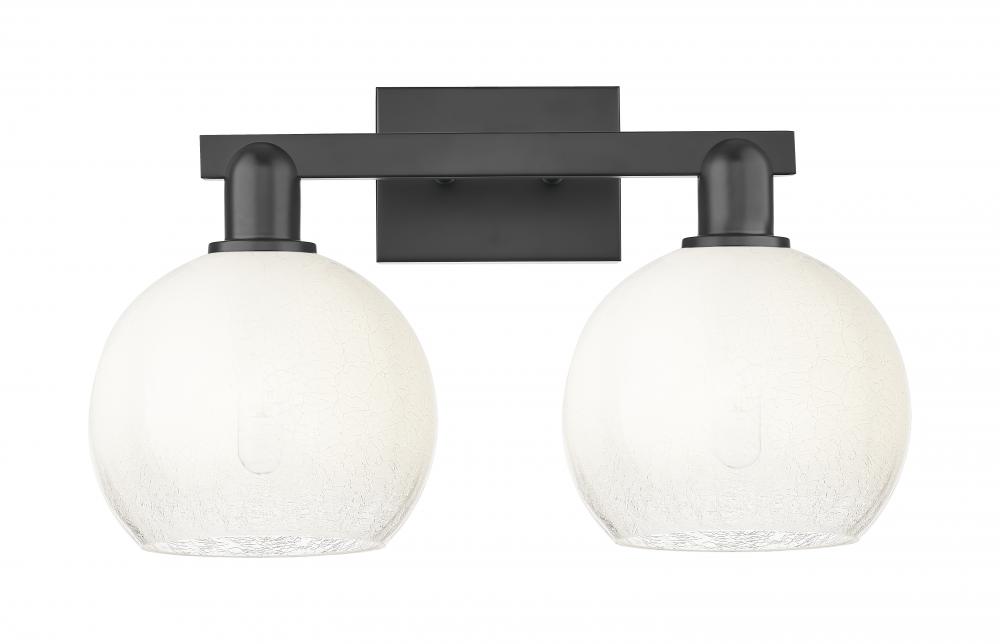 Brookhaven Globe - 2 Light - 16 inch - Matte Black - Bath Vanity Light