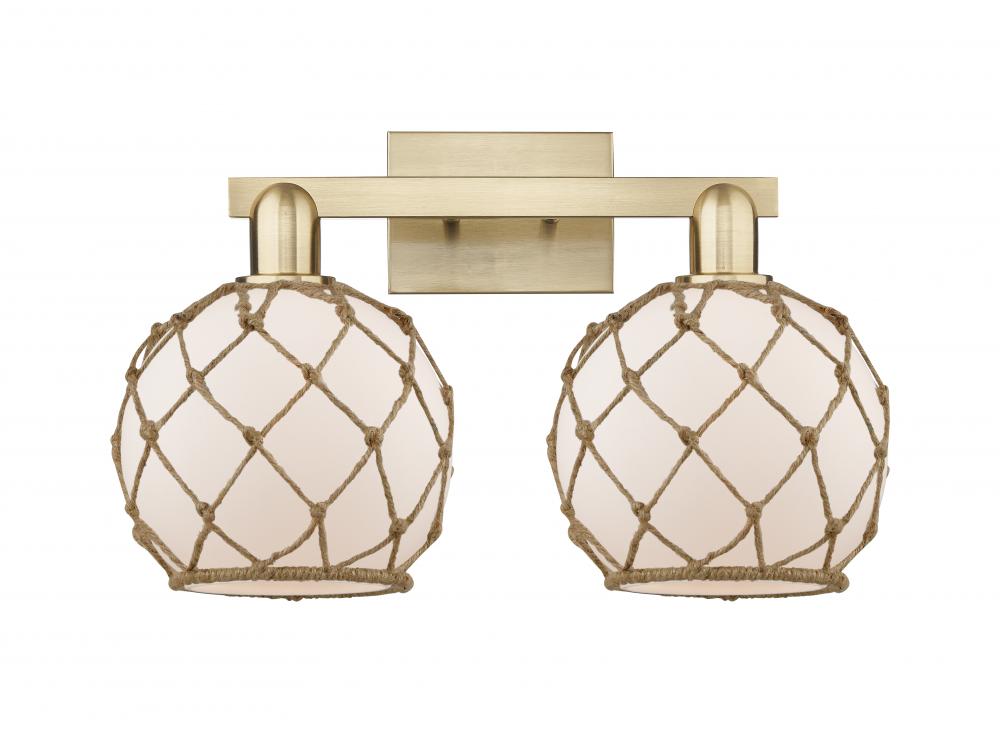 Farmhouse Rope - 2 Light - 19 inch - Champagne Bronze - Bath Vanity Light