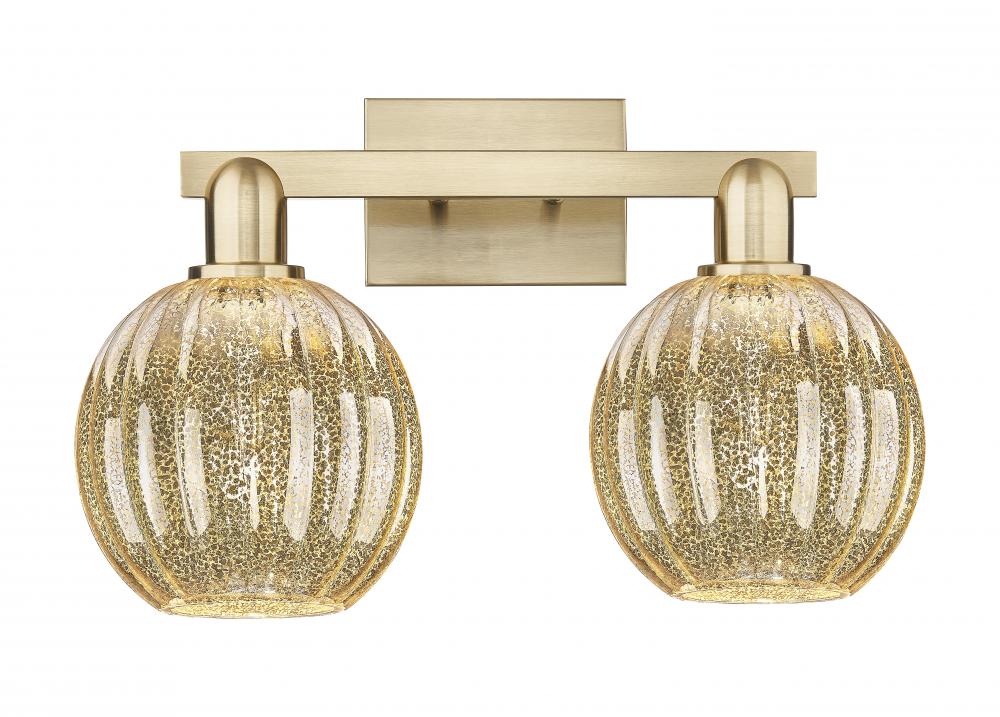 Preston Globe - 2 Light - 16 inch - Champagne Bronze - Bath Vanity Light