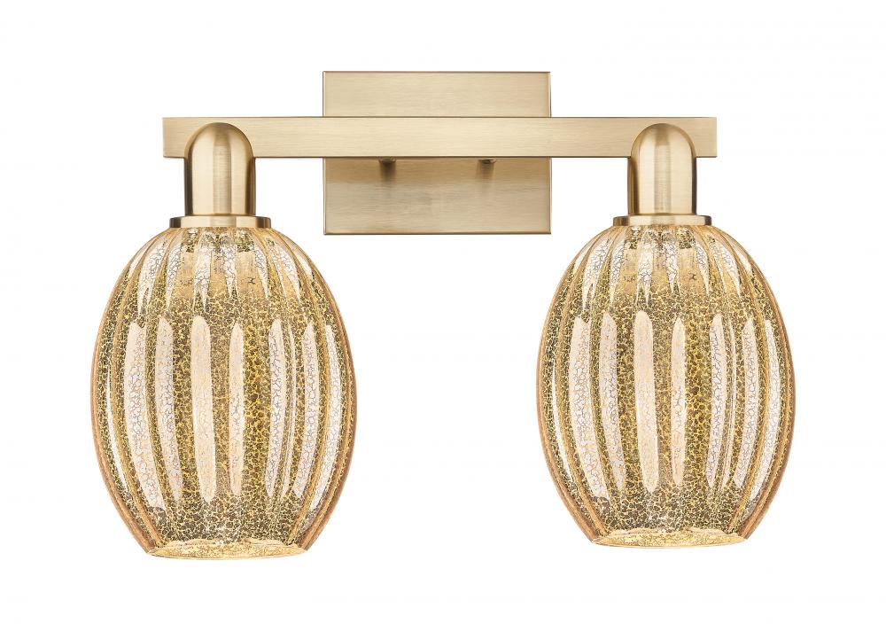 Preston Bulb - 2 Light - 16 inch - Champagne Bronze - Bath Vanity Light
