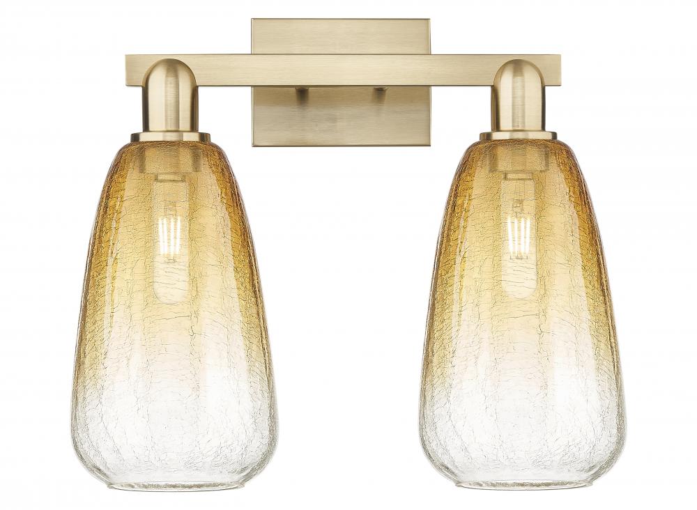 Brookhaven Almond - 2 Light - 16 inch - Champagne Bronze - Bath Vanity Light