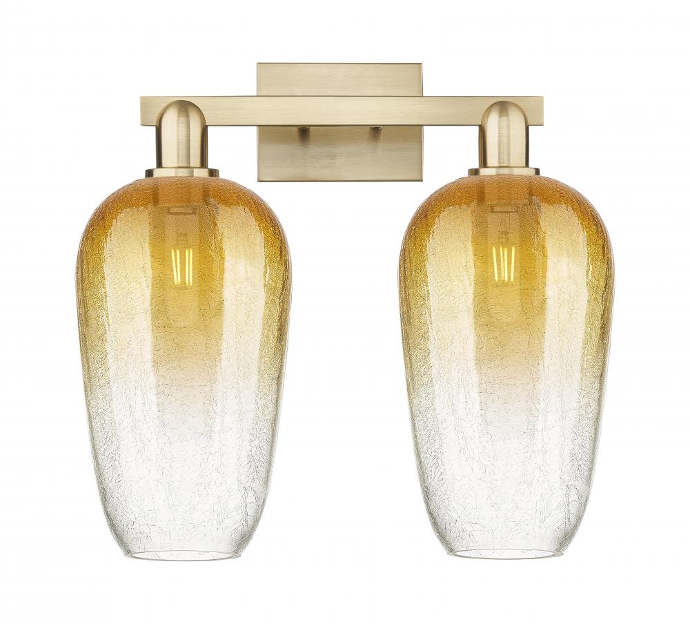 Brookhaven Flute - 2 Light - 16 inch - Champagne Bronze - Bath Vanity Light