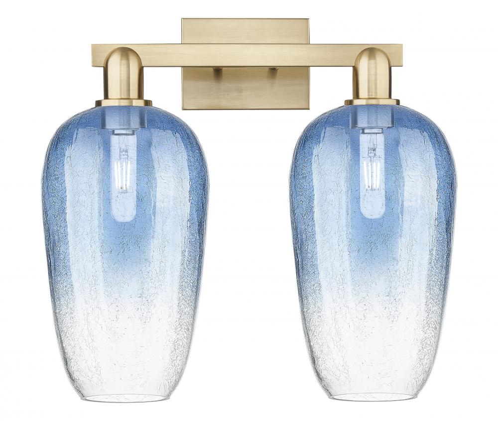 Brookhaven Flute - 2 Light - 16 inch - Champagne Bronze - Bath Vanity Light