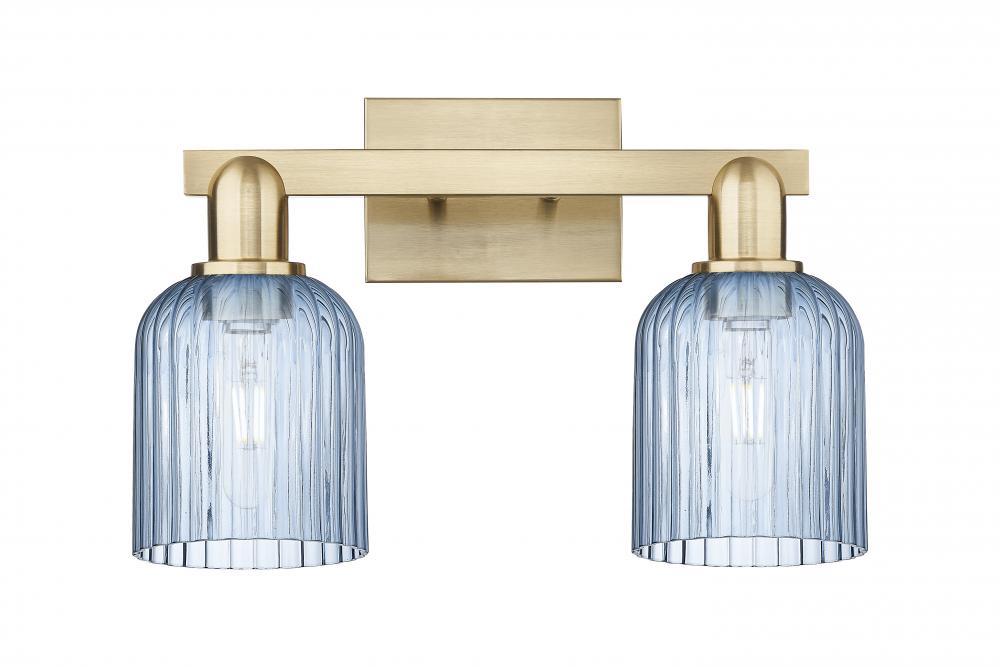 Bridal Veil - 2 Light - 16 inch - Champagne Bronze - Bath Vanity Light