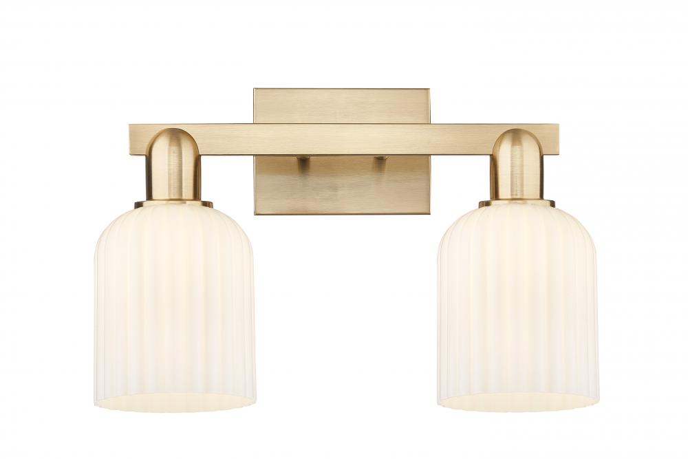 Bridal Veil - 2 Light - 16 inch - Champagne Bronze - Bath Vanity Light