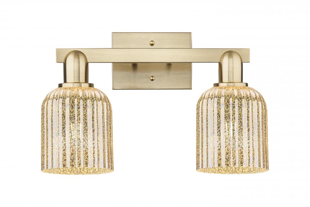 Bridal Veil - 2 Light - 16 inch - Champagne Bronze - Bath Vanity Light