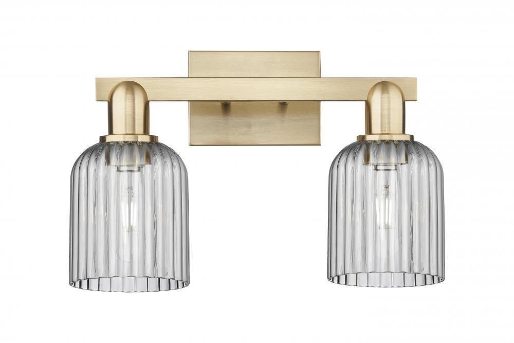 Bridal Veil - 2 Light - 16 inch - Champagne Bronze - Bath Vanity Light