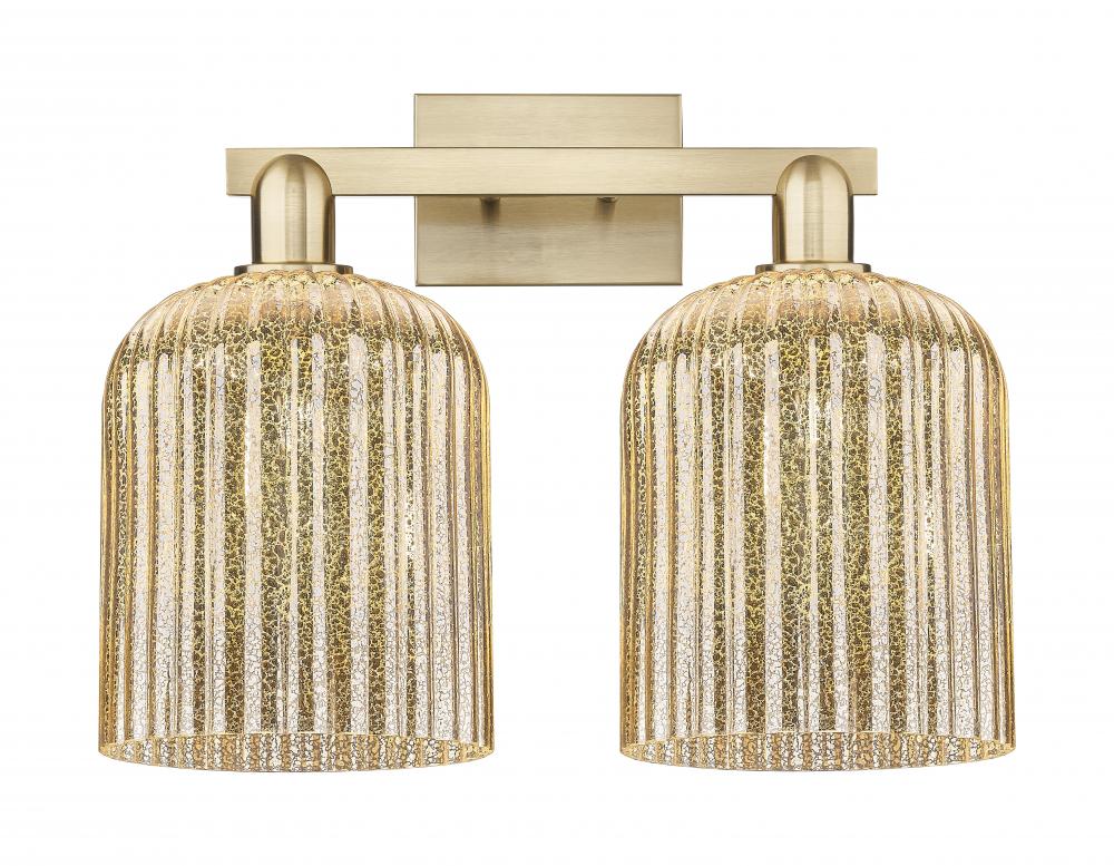 Bridal Veil - 2 Light - 19 inch - Champagne Bronze - Bath Vanity Light