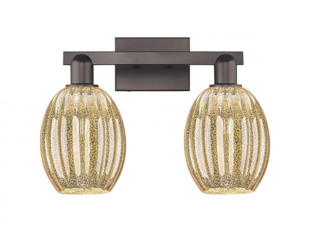 Preston Bulb - 2 Light - 16 inch - Oil Rubbed Bronze - Bath Vanity Light