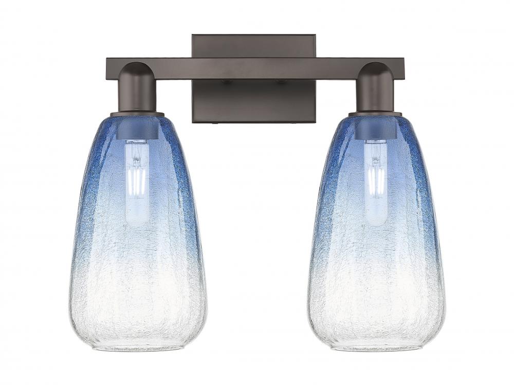 Brookhaven Almond - 2 Light - 16 inch - Oil Rubbed Bronze - Bath Vanity Light