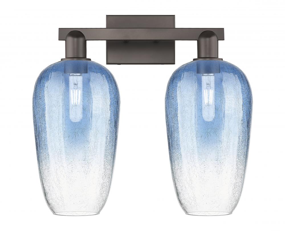 Brookhaven Flute - 2 Light - 16 inch - Oil Rubbed Bronze - Bath Vanity Light