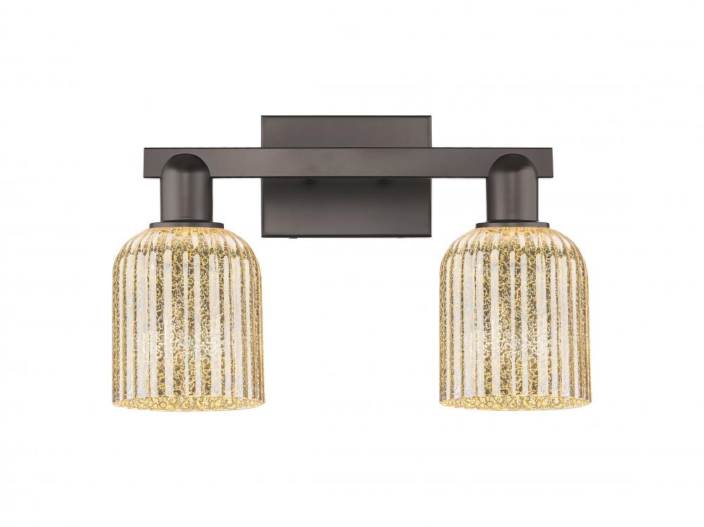 Bridal Veil - 2 Light - 16 inch - Oil Rubbed Bronze - Bath Vanity Light