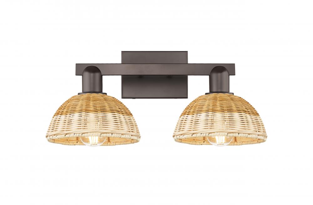 Bristol Natural - 2 Light - 16 inch - Oil Rubbed Bronze - Bath Vanity Light