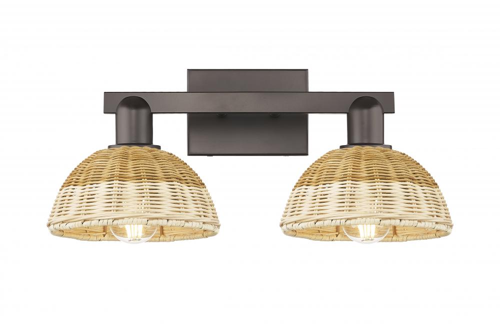 Natural Ballston Dome - 2 Light - 16 inch - Oil Rubbed Bronze - Bath Vanity Light