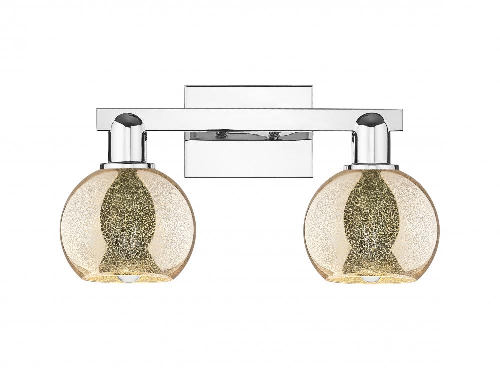 Athens - 2 Light - 17 inch - Polished Chrome - Bath Vanity Light