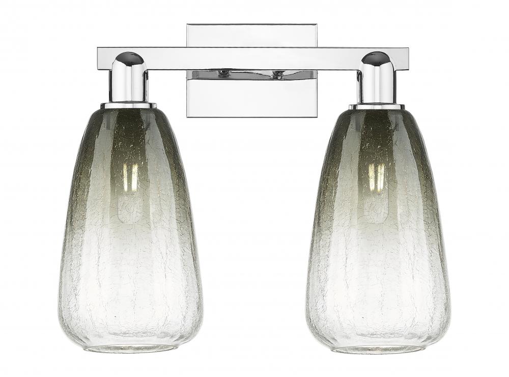 Brookhaven Almond - 2 Light - 16 inch - Polished Chrome - Bath Vanity Light
