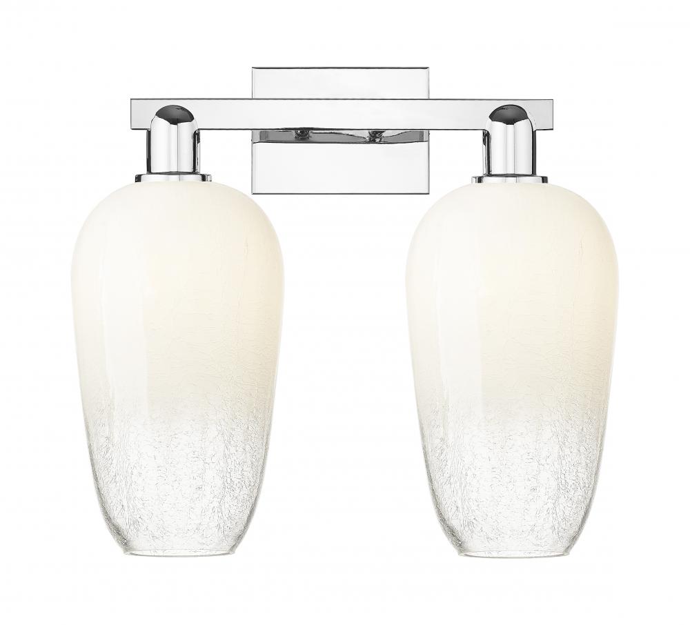 Brookhaven Flute - 2 Light - 16 inch - Polished Chrome - Bath Vanity Light