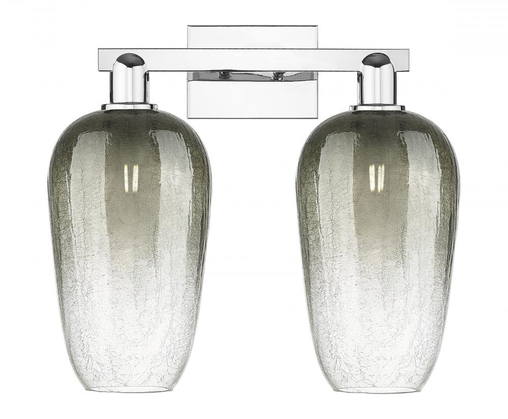 Brookhaven Flute - 2 Light - 16 inch - Polished Chrome - Bath Vanity Light