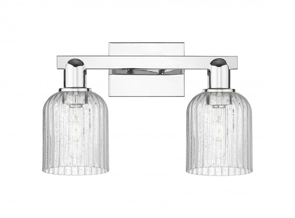 Bridal Veil - 2 Light - 16 inch - Polished Chrome - Bath Vanity Light