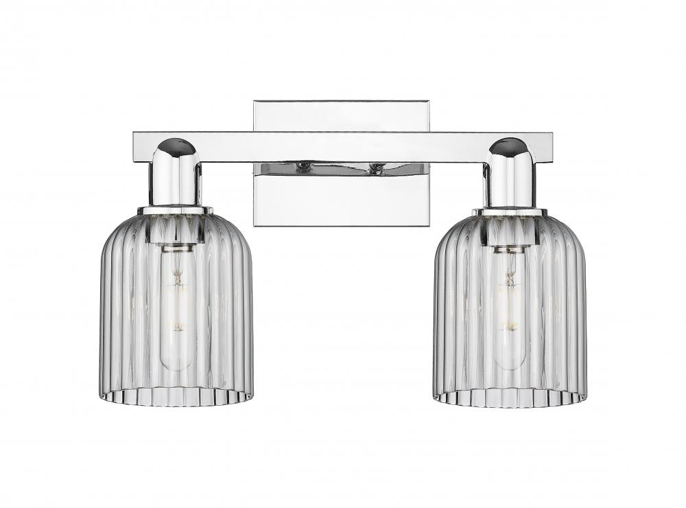 Bridal Veil - 2 Light - 16 inch - Polished Chrome - Bath Vanity Light