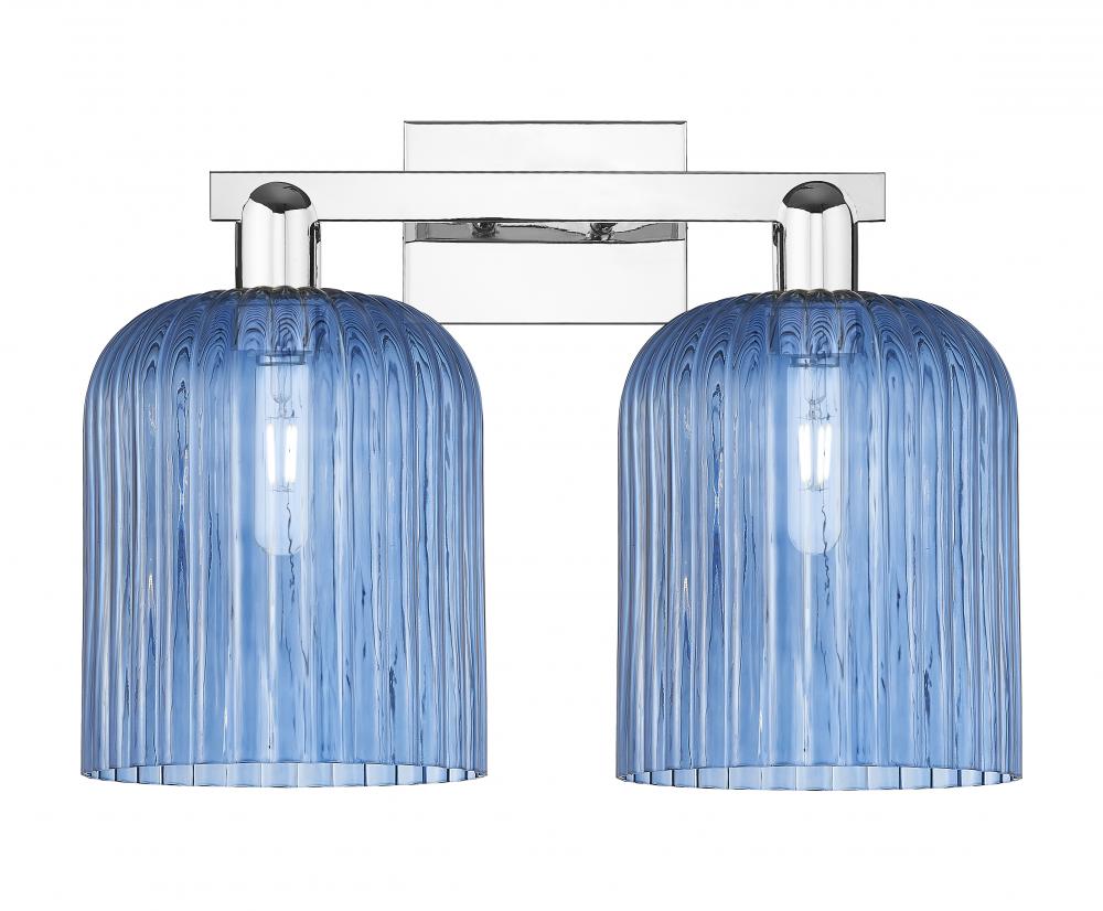 Bridal Veil - 2 Light - 19 inch - Polished Chrome - Bath Vanity Light