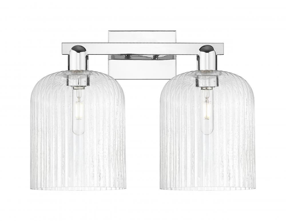 Bridal Veil - 2 Light - 19 inch - Polished Chrome - Bath Vanity Light