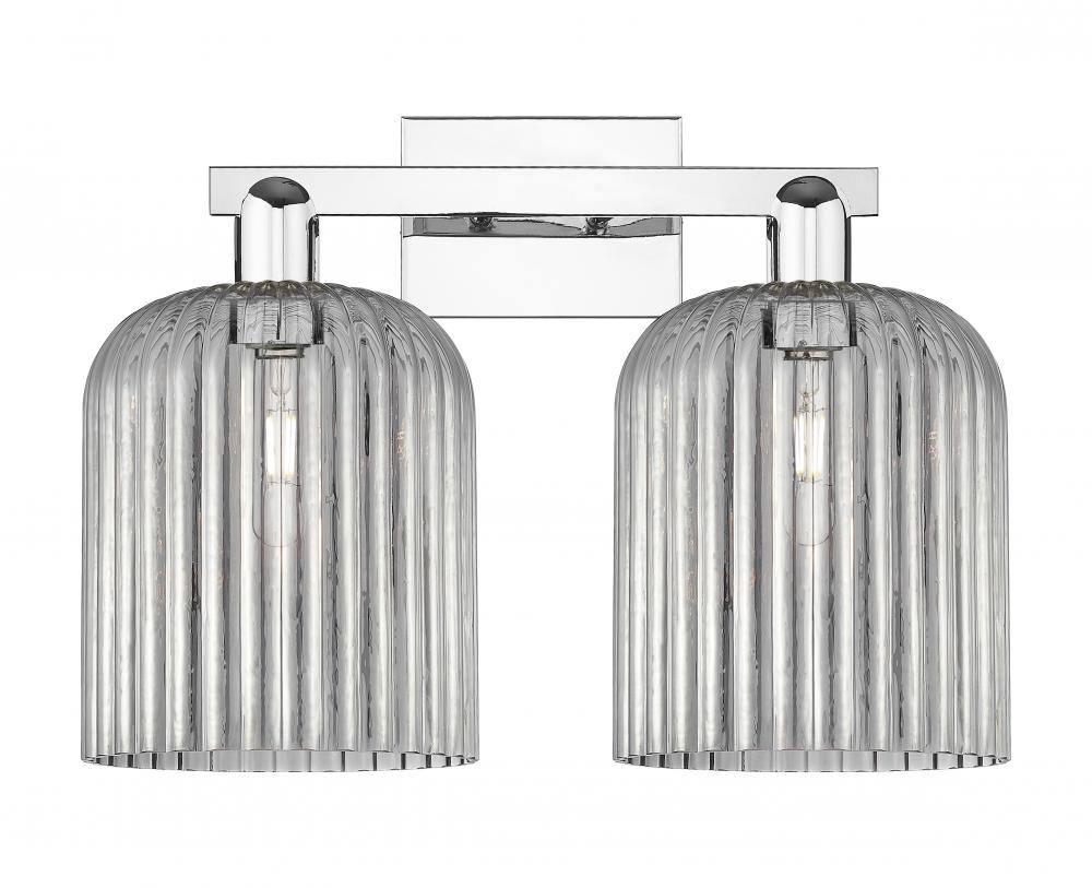 Bridal Veil - 2 Light - 19 inch - Polished Chrome - Bath Vanity Light