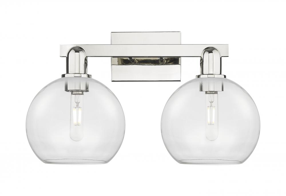 Athens - 2 Light - 19 inch - Polished Nickel - Bath Vanity Light
