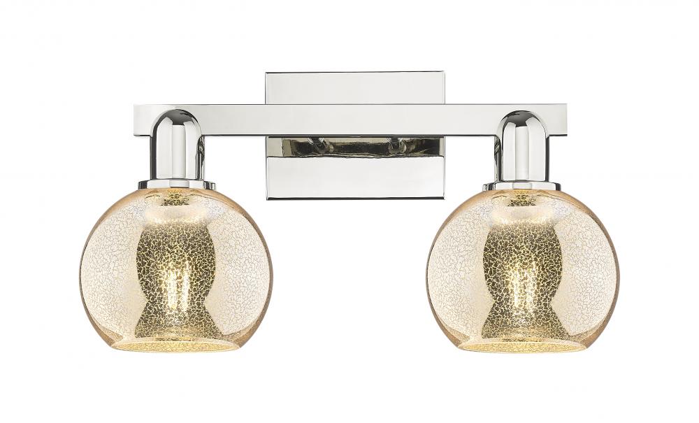 Athens - 2 Light - 17 inch - Polished Nickel - Bath Vanity Light