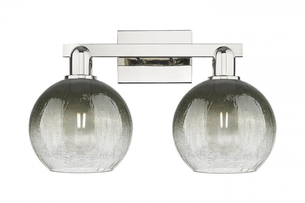 Brookhaven Globe - 2 Light - 16 inch - Polished Nickel - Bath Vanity Light