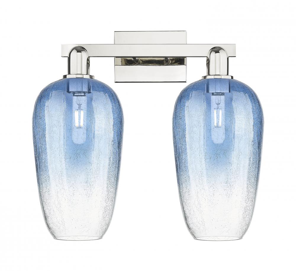 Brookhaven Flute - 2 Light - 16 inch - Polished Nickel - Bath Vanity Light