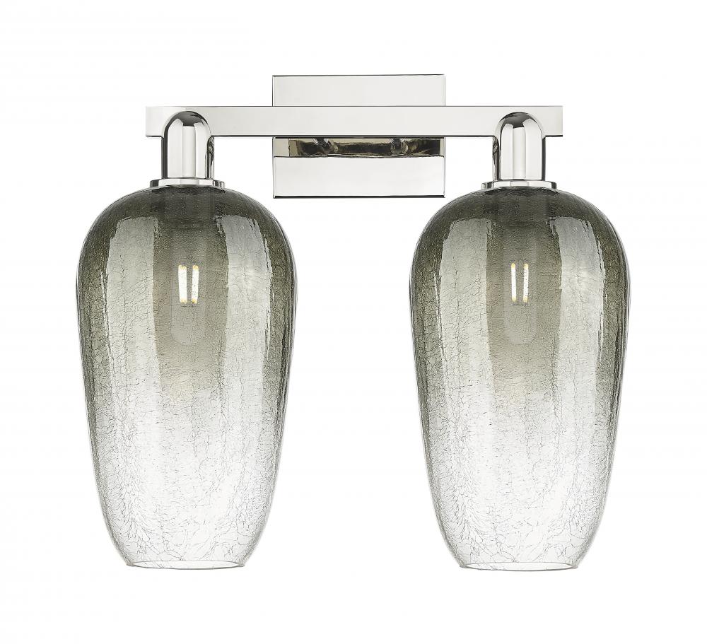 Brookhaven Flute - 2 Light - 16 inch - Polished Nickel - Bath Vanity Light