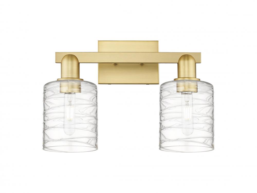 Cobbleskill - 2 Light - 16 inch - Satin Gold - Bath Vanity Light