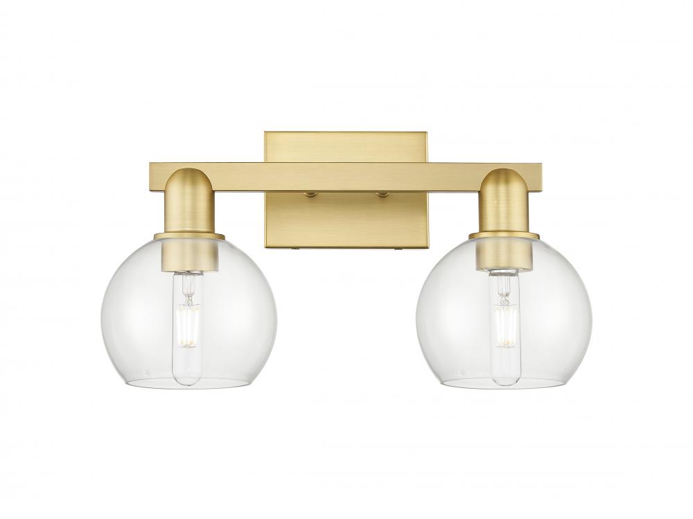Athens - 2 Light - 17 inch - Satin Gold - Bath Vanity Light