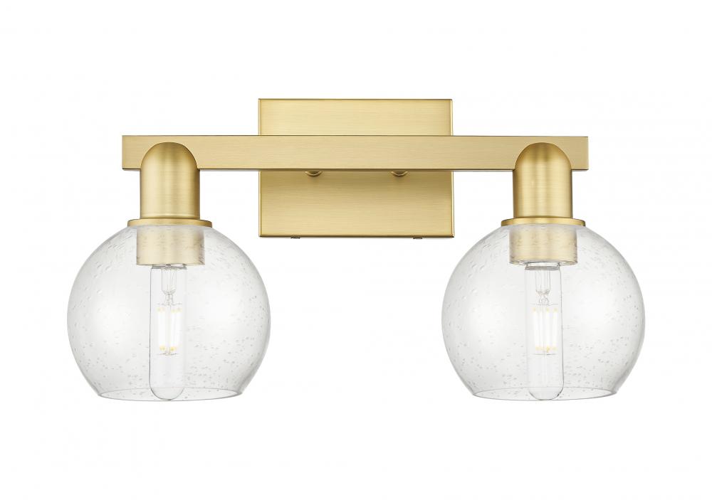 Athens - 2 Light - 17 inch - Satin Gold - Bath Vanity Light