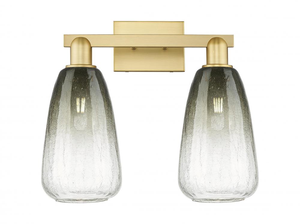 Brookhaven Almond - 2 Light - 16 inch - Satin Gold - Bath Vanity Light