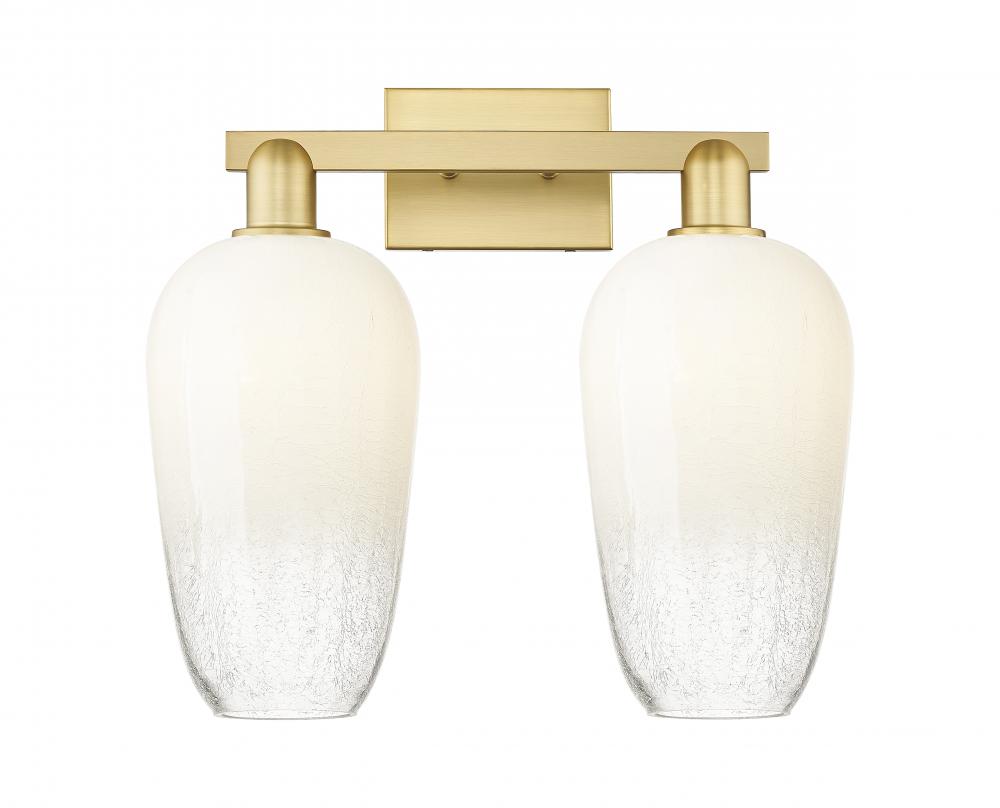Brookhaven Flute - 2 Light - 16 inch - Satin Gold - Bath Vanity Light