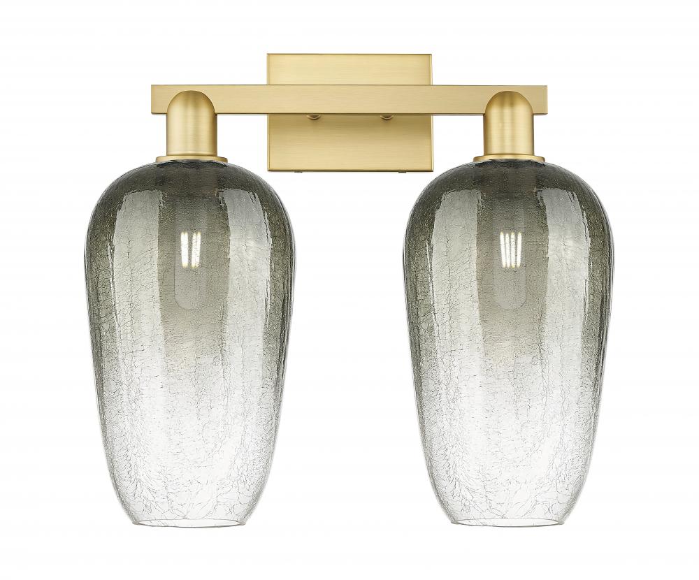 Brookhaven Flute - 2 Light - 16 inch - Satin Gold - Bath Vanity Light