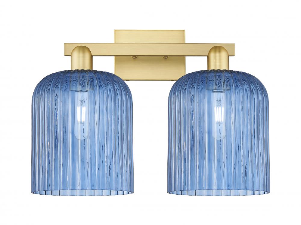 Bridal Veil - 2 Light - 19 inch - Satin Gold - Bath Vanity Light