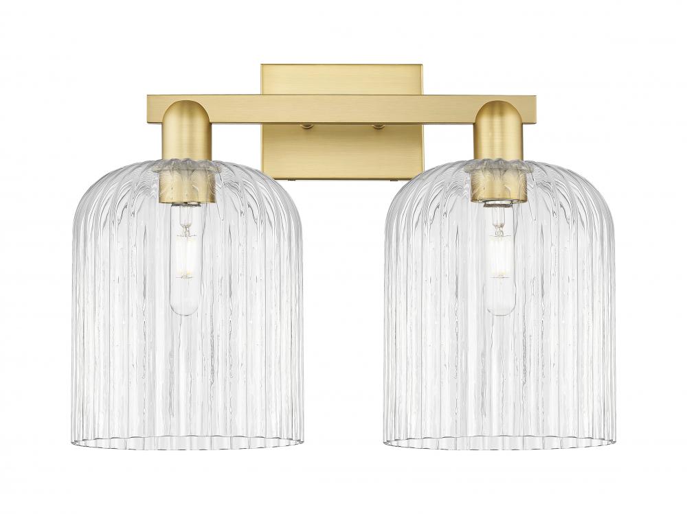 Bridal Veil - 2 Light - 19 inch - Satin Gold - Bath Vanity Light
